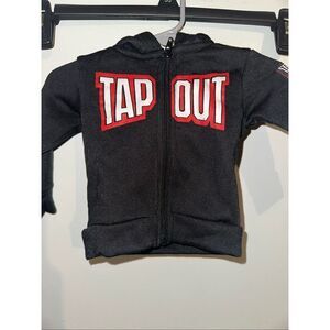WWE Tapout Infant Zip Up Jacket Hoodie Size 3-6 months Black Wrestling